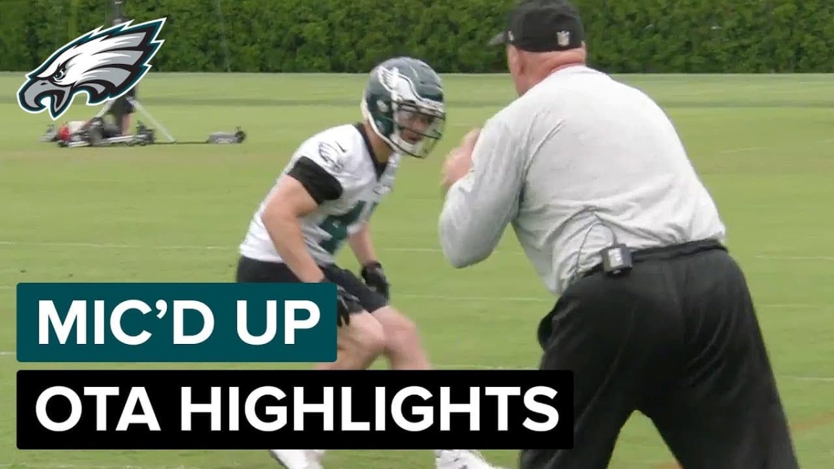 Video Of The Day Eagles Ken Flajole Mic D Up During OTAs Footballscoop