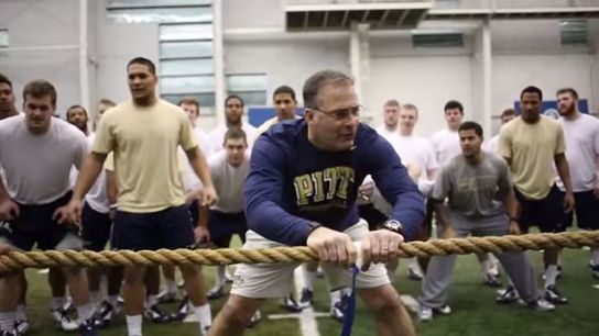 To get to know his new team, Pat Narduzzi is living in the dorms during fall camp (Pittsburgh)