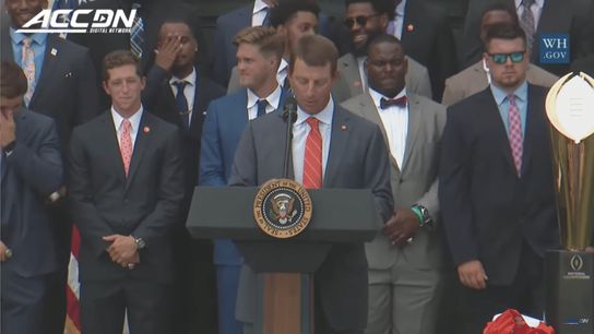 Watch Dabo's speech at the White House (Featured)