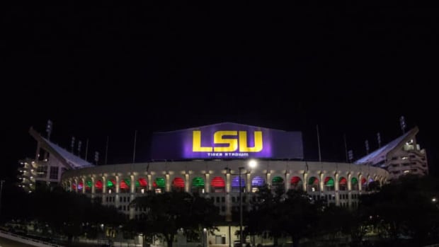 Dec 13, 2017; Baton Rouge, LA, USA; View of the Tiger Stadium before the game against LSU Tigers and Houston Cougars at Pete Maravich Assembly Center. Mandatory Credit: Stephen Lew-USA TODAY Sports
