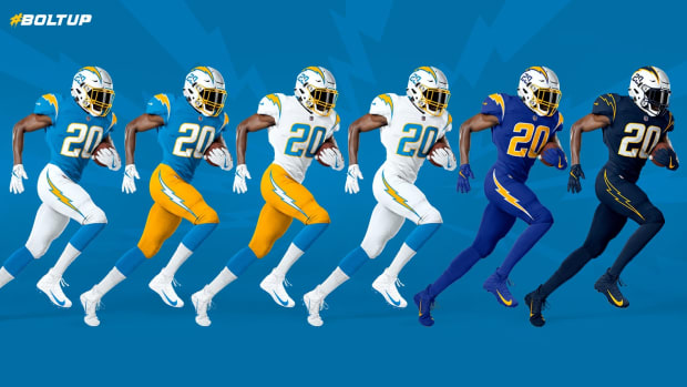 Chargers uniforms