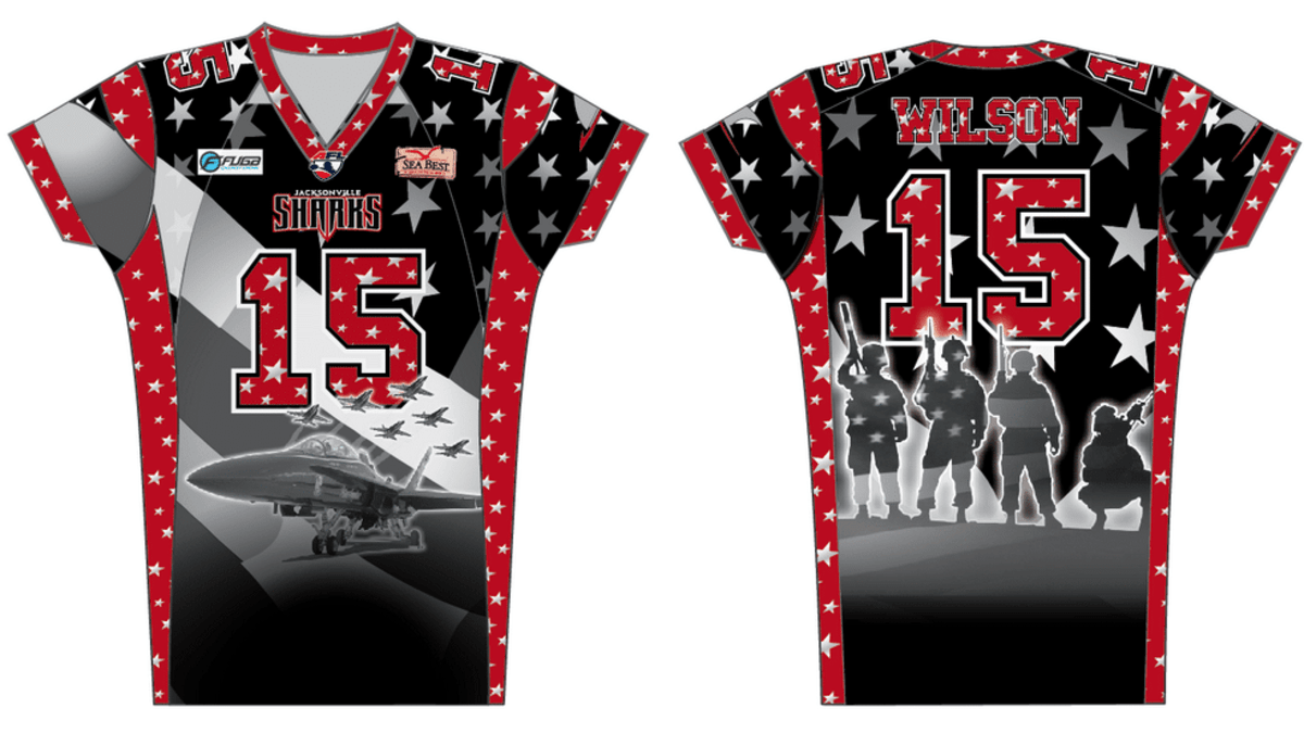 Photo: Arena football team displays the wildest patriotic jerseys you've  ever seen - Footballscoop