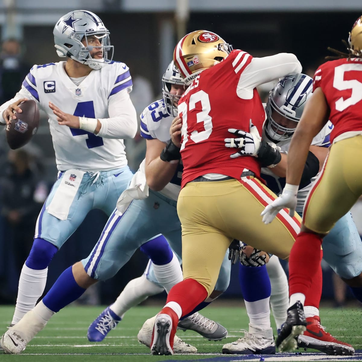 dallas cowboys versus the san francisco 49ers