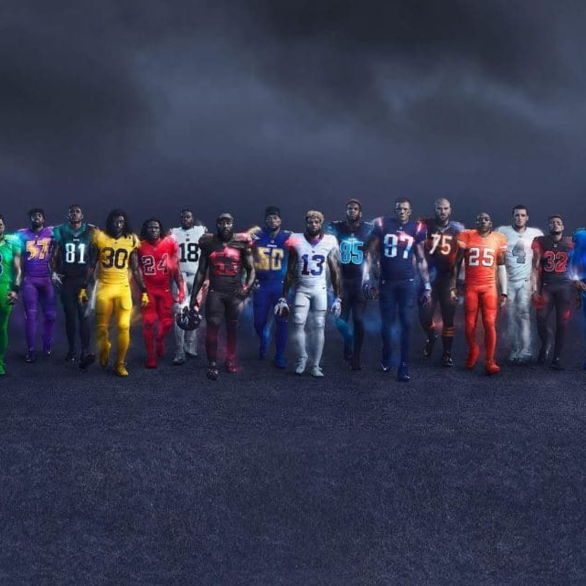 all 32 color rush uniforms