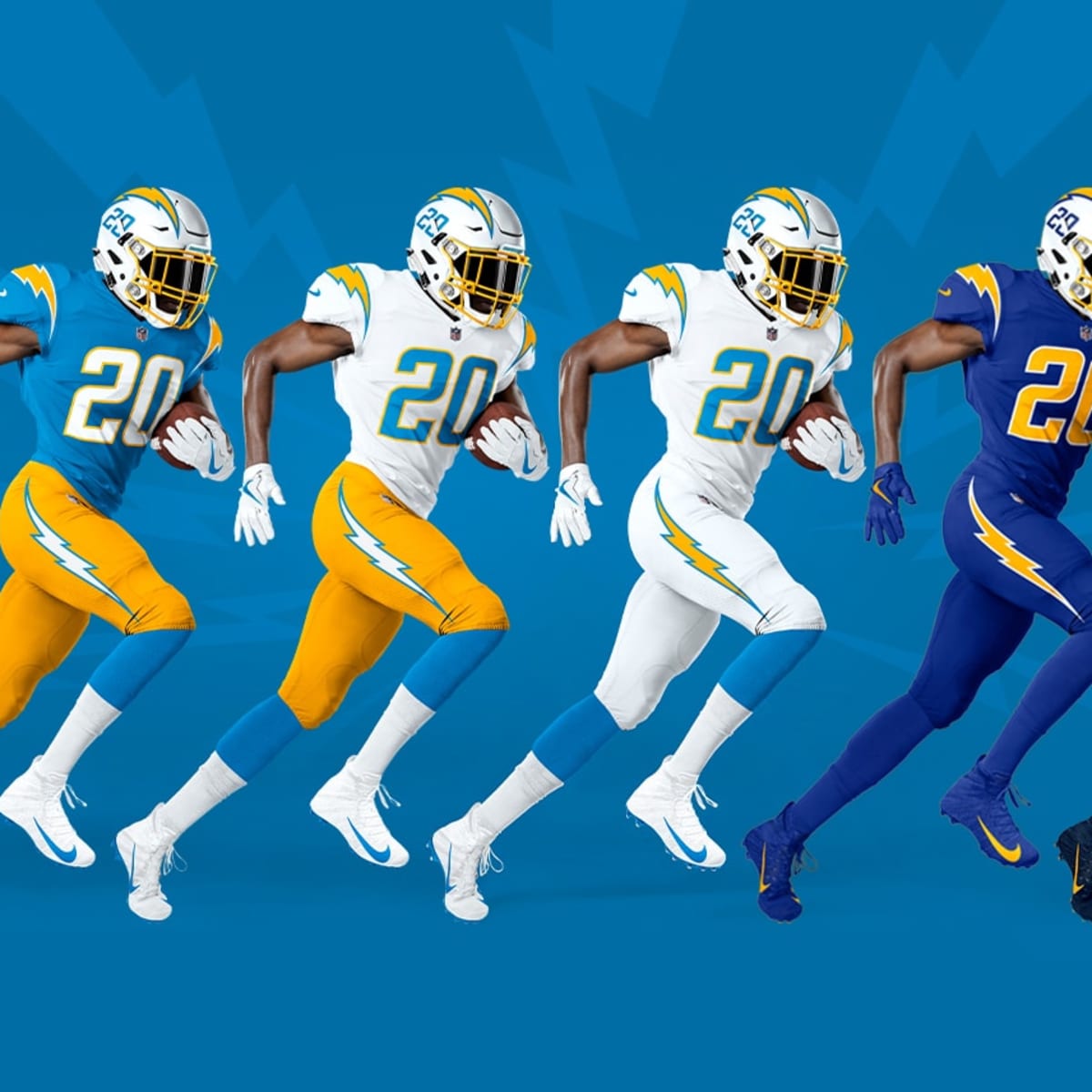 Chargers' New Unis Don't Match Unveiling Mock-Ups