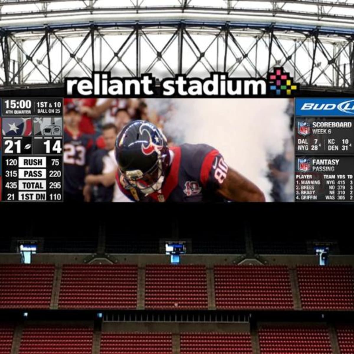 Houston Texans installing world's largest video screens at Reliant Stadium  - Footballscoop