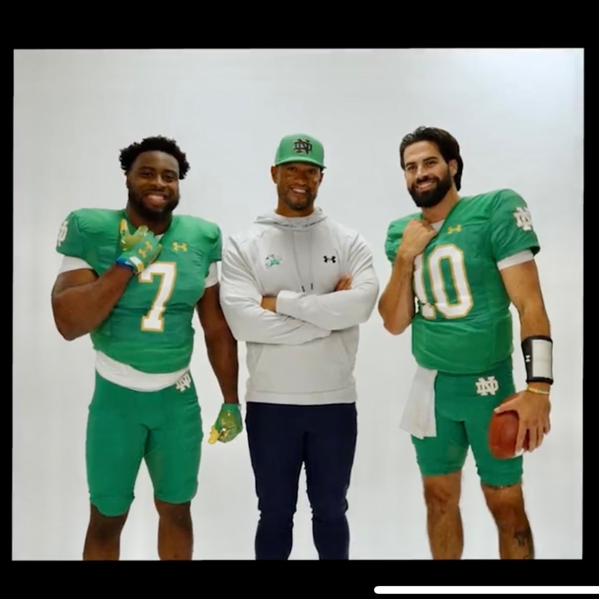 Notre Dame football reveals names on green jerseys for Cal game