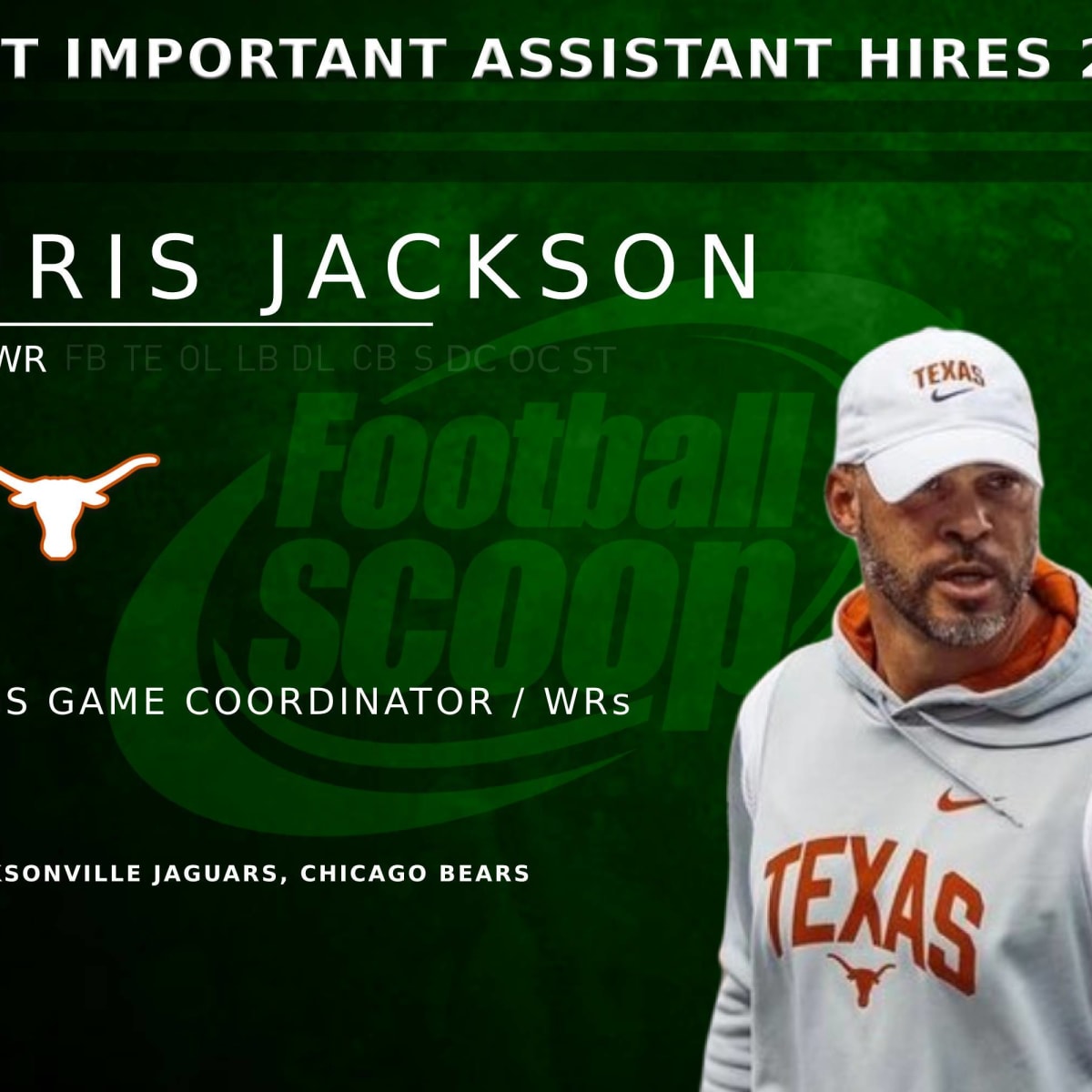 Jaguars WR coach Chris Jackson hired by Texas Longhorns football team