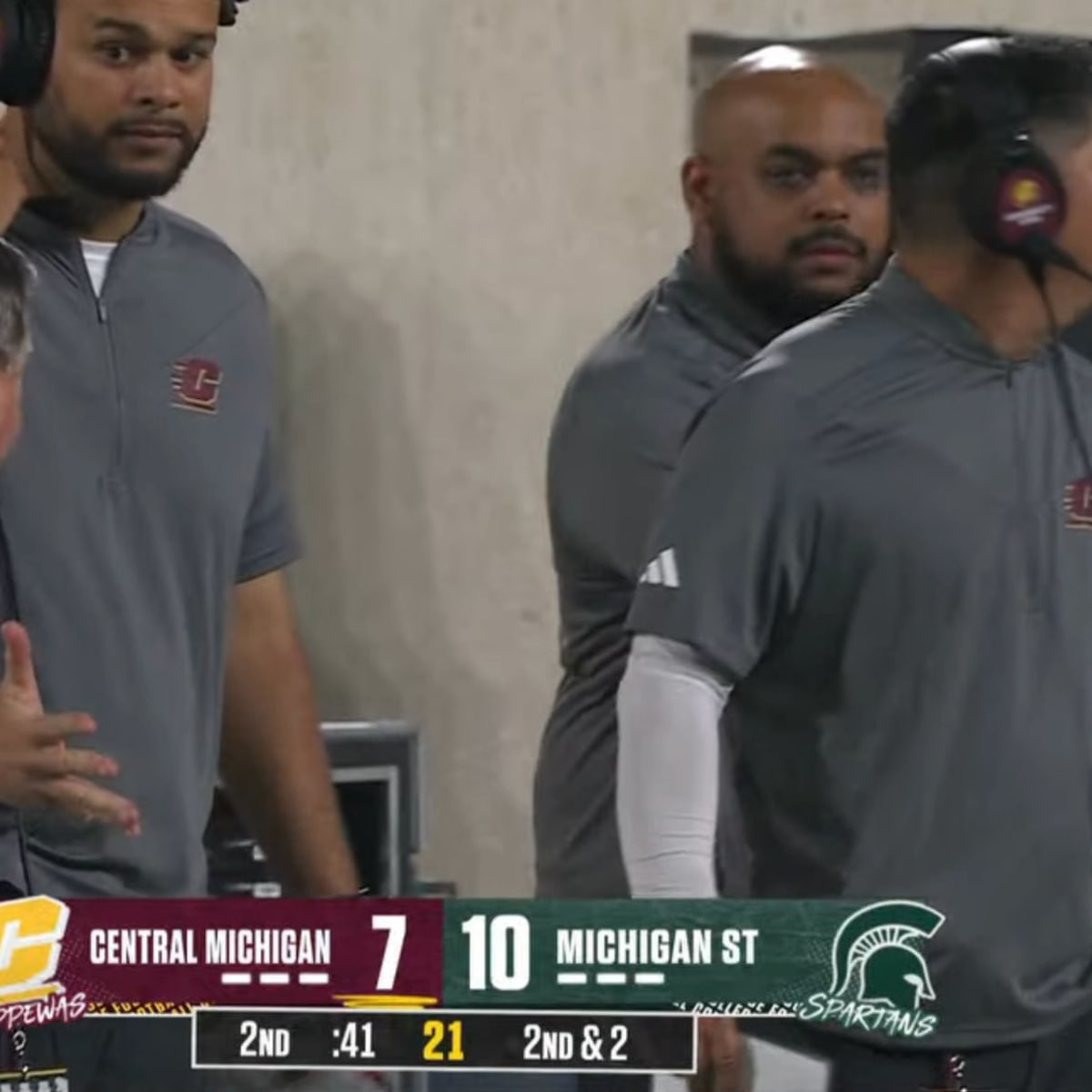 The Michigan Coach on Central Michigan Sideline: A Community Journey