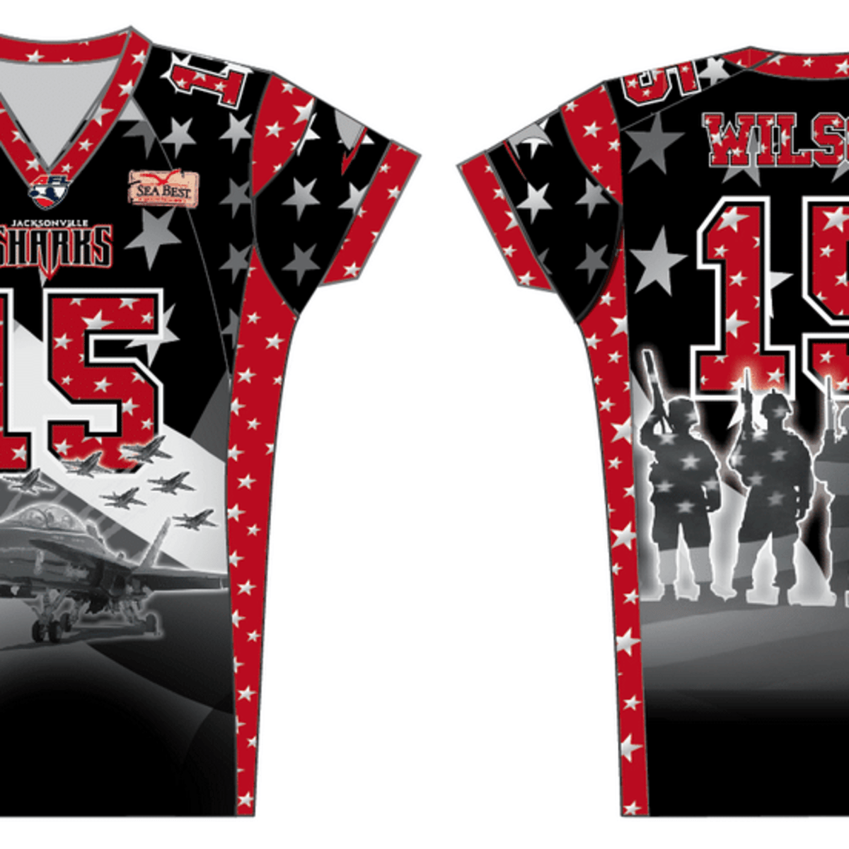 Photo: Arena football team displays the wildest patriotic jerseys you've  ever seen - Footballscoop