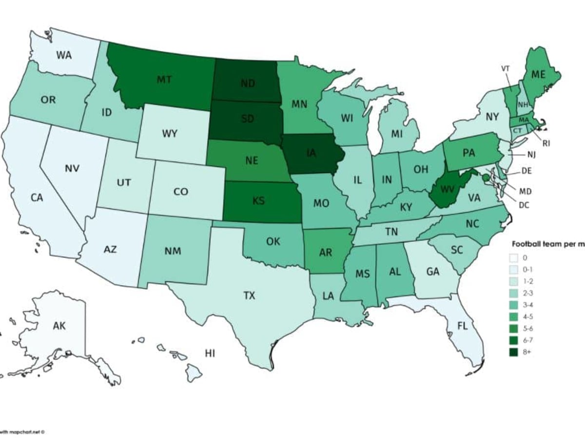 InfoGraphic: Most popular college football team by state