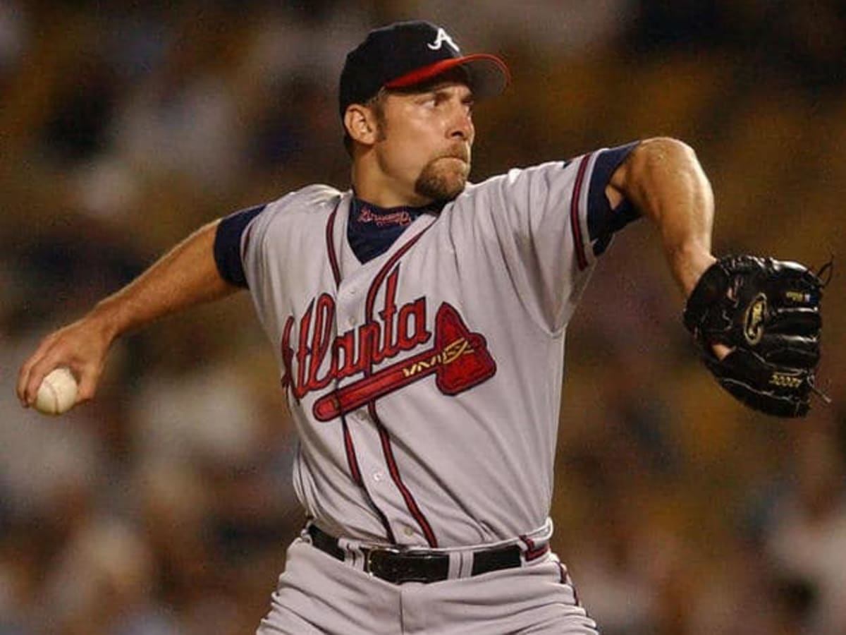 John Smoltz looks on during the 2016 Hall of Fame Indcutio…