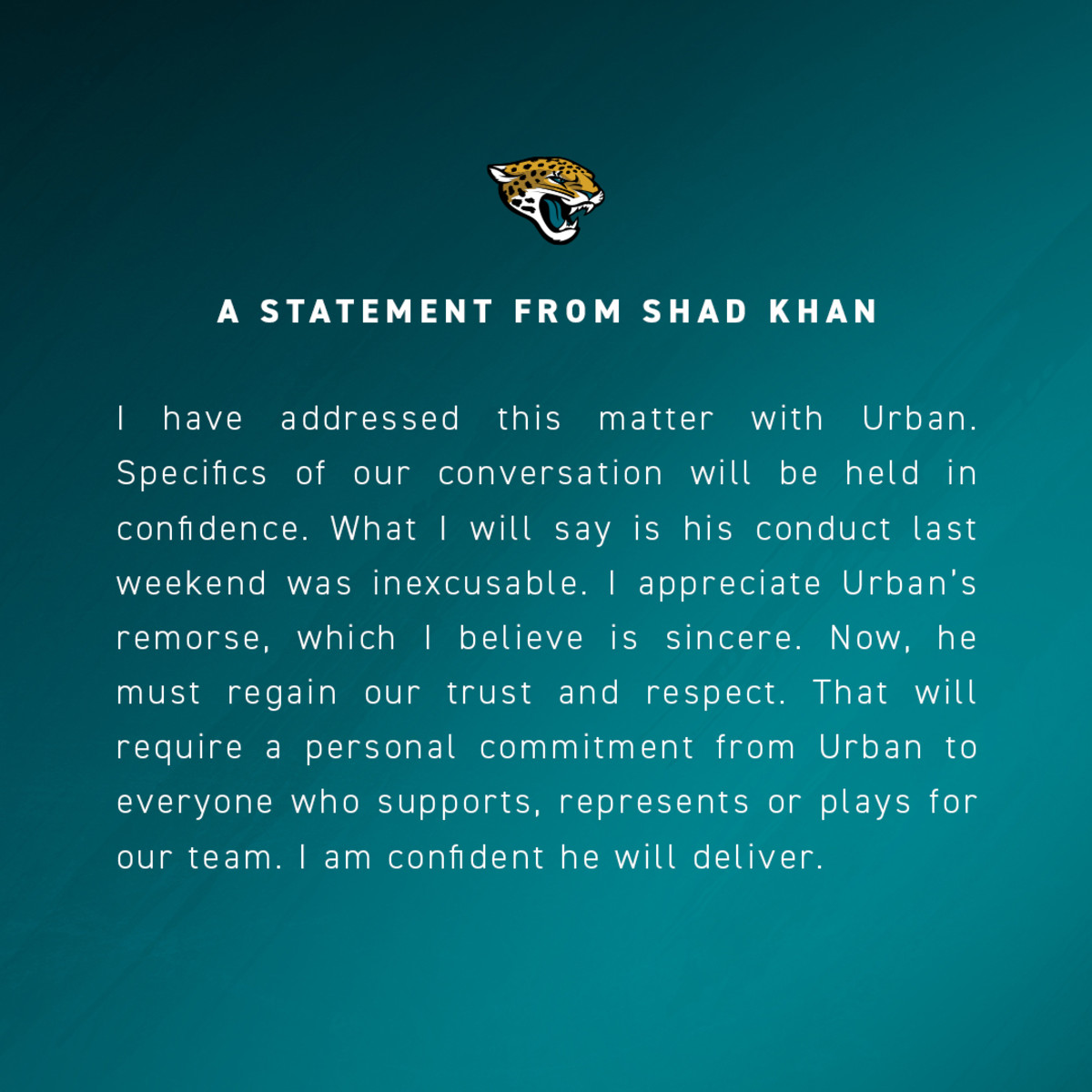 Urban Meyer Addresses Being Fired By Jaguars, Offers Apology To