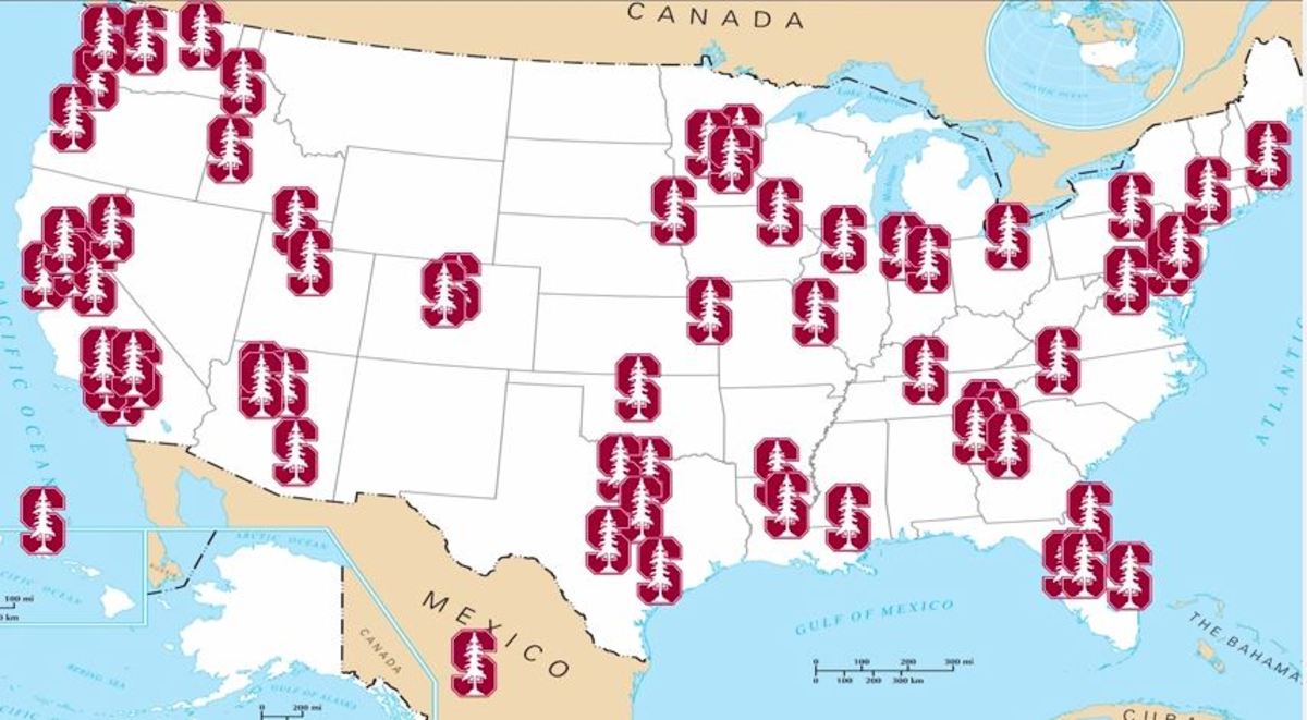 Stanford's latest recruiting pitch shows off their "geographic melting