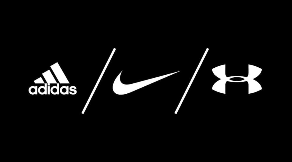Collection of popular clothing brands logo, Nike, Adidas, Under