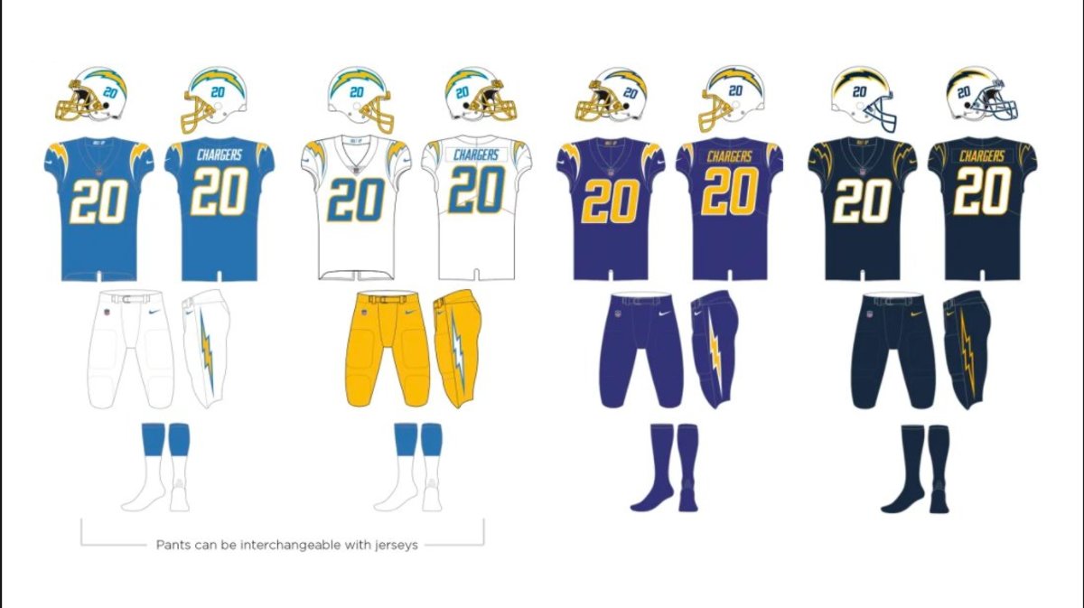 Reworked 'V' Neck 'NFL' LA-Chargers Cropped Uniform Jersey Top