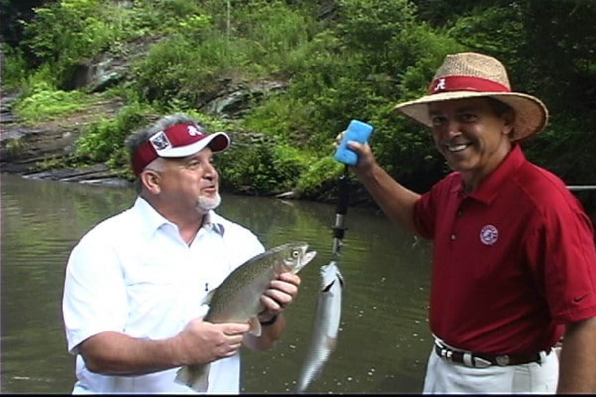 Nick Saban told a story about catching a 180 pound fish, and