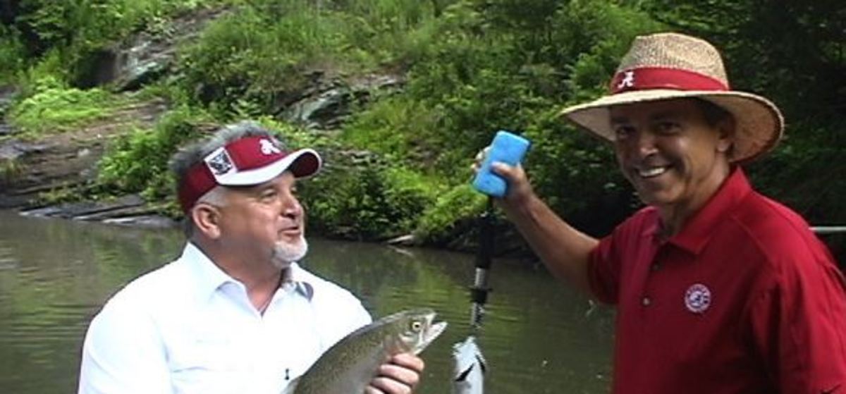 Nick Saban told a story about catching a 180 pound fish, and