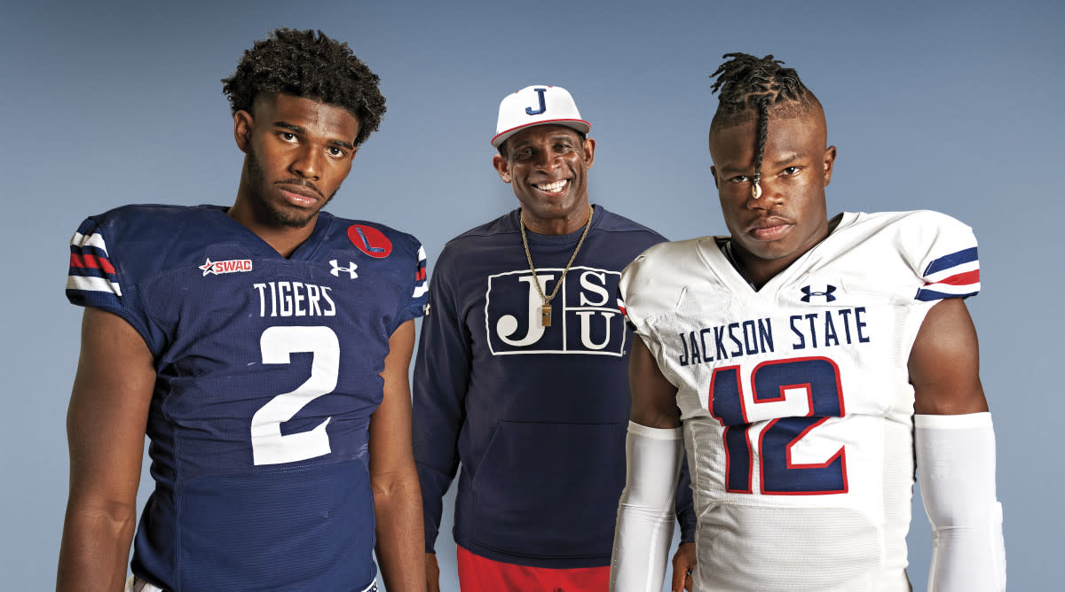 Numerous Jackson State players, including both of Deion Sanders' sons