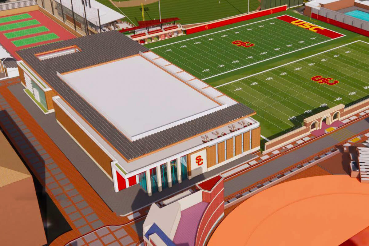 USC announces plans for new football facility that include a rooftop