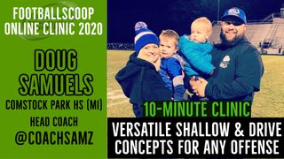 10-minute clinic: 2x2 Shallow and 3x1 Drive concepts from Comstock Park HS (MI) head coach Doug Samuels (drive)