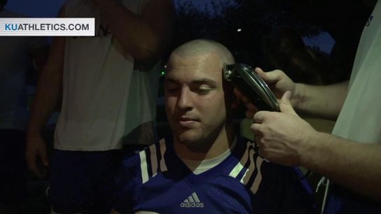Video of the Day - Kansas players shave heads in support of #TeamCole