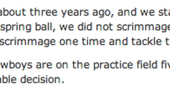 Oklahoma State to lose one day of practice per week. Does it matter?