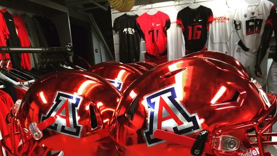 Photo: Arizona wearing red chrome helmets vs. UCLA on Saturday (uniforms)