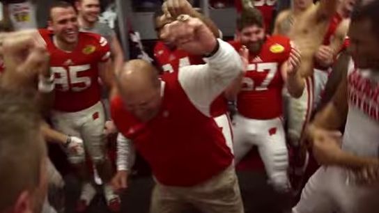 Video: Barry Alvarez cuts loose after the Badgers beat Auburn (Wisconsin)