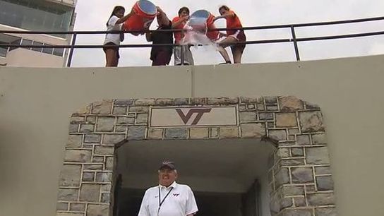 Watch Frank Beamer take the ice bucket challenge like a champ