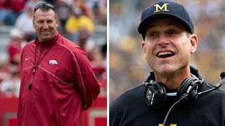 Bret Bielema tweets that he may take a trip to IMG Academy tomorrow for Michigan's open practice (Florida)