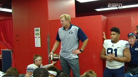 Watch Bronco Mendenhall's emotional post game speech to his team
