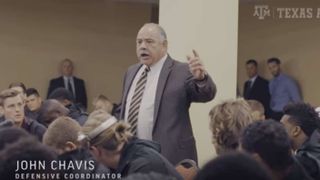 Video: Texas A&M DC John Chavis gives emotional "blood, sweat and tears" speech before Alabama game (tears)