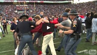 Video: Mess with Saban, get chokeslammed (video)