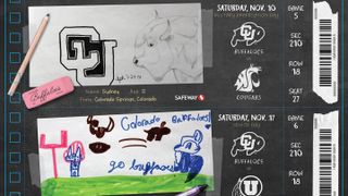 Colorado's new season tickets have a heartwarming touch courtesy of kids at Children's Hospital (kinnick wave)