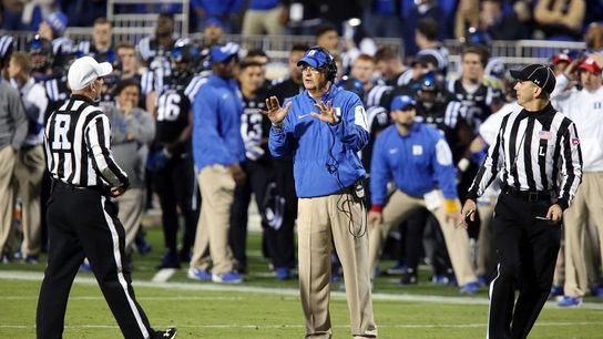 The officiating crew from the Duke-Miami game has been suspended two games