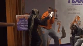 Watch Clemson prank Dabo Swinney during team meeting (Featured)