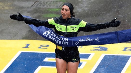 Boston Marathon winner's key to success: "Keep showing up."
