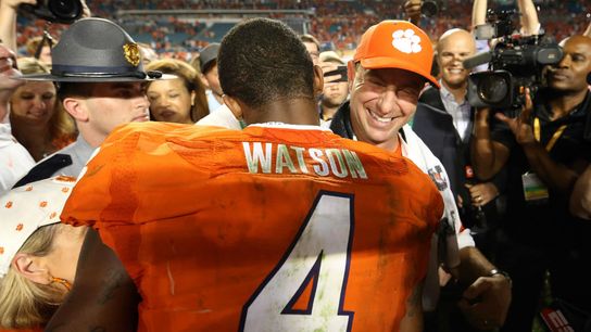 Dabo has five strong words for NFL scouts who don't think Deshaun Watson is a first-round pick (Rich Eisen)