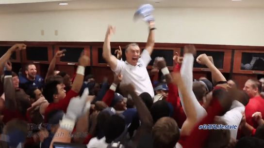 Video: This is how you celebrate your first FBS win (Georgia Southern)