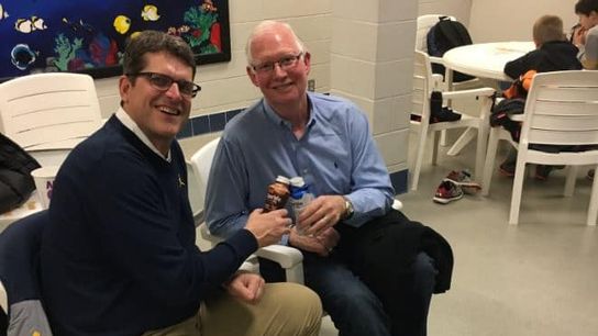 While recruiting, Jim Harbaugh meets truck driver who hit him when he was a boy (Jim Harbaugh)