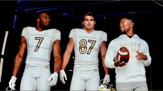 Notre Dame unveils 'Icy White' Shamrock Series uniform with epic 'Hangover' spoof