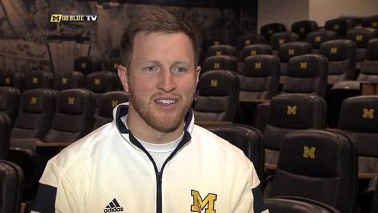 Michigan tight ends coach Jay Harbaugh has a unique approach to in-home visits (Top)