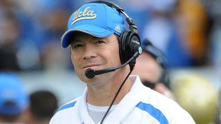 Jim Mora downplays P. Diddy kettle bell incident: "You know, those things happen." (UCLA)