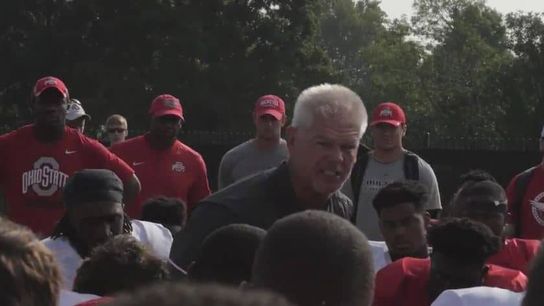 Ohio State corners coach Kerry Coombs explains before final two-a-day: "Toughness is a choice"