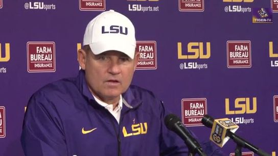 Les Miles: "We have to play that position (QB) next year too?" (LSU)