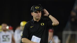Oregon AD Rob Mullens talks Mark Helfrich's job security (Mark Helfrich)