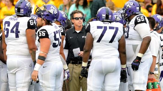 Doug Meacham's TCU offense scored so many points Saturday (82), they literally ran out of fireworks (doug meacham)