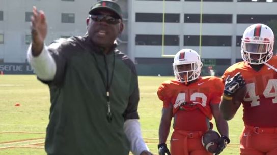 Video of the Day - Miami RB coach Ice Harris mic'd up (Video of the Day)