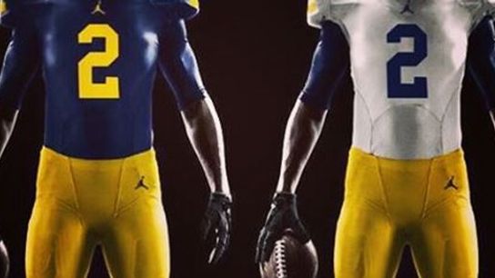 We may have our first look at Michigan's Jordan uniforms (uniforms)